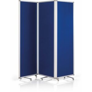 MAGNETOP. Präsentationswand mobile 1105303   blau, faltbar       600x1800mm