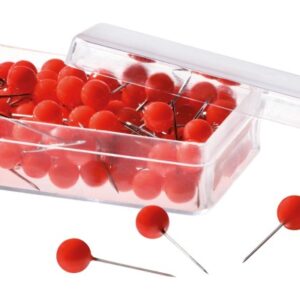 MAGNETOP. Pinwand-Nadeln 111165006 rot, 6x19mm          100 Stück