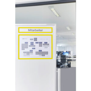 MAGNETOP. Magnetrahmen magnetofix 1131802   gelb, Topsign 319x52mm  5 Stk.