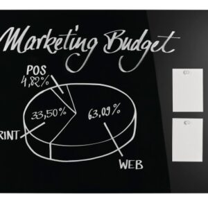 MAGNETOP. Design-Glasboard    1200x900mm 13404012  schwarz, magnetisch