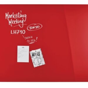 MAGNETOP. Design-Glasboard   1500x1000mm 13408006  rot, magnetisch