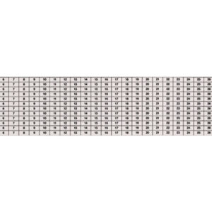 MAGNETOP. Magnetoflexband PVC bedruckt 17311S    12 Streifen 1-31 weiss