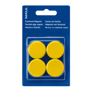 MAUL      Magnete                   30mm 6177213   gelb                   4 Stück