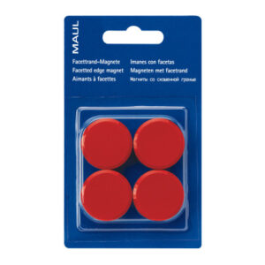MAUL      Magnete                   30mm 6177225   rot                    4 Stück