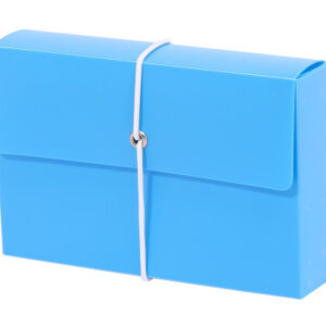 M&M       Karteikartenbox mit Gummi   A7 66030361  blau                7.5x12.5cm
