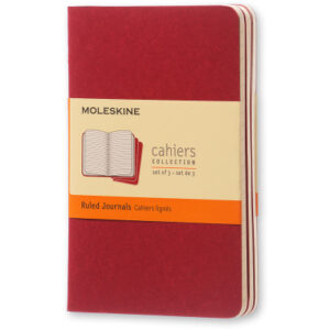 MOLESKINE Notizheft Cahier            A6 095-6     liniert, rot           3 Stück