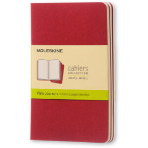 MOLESKINE Notizheft Cahier            A6 097-0     blanko, rot            3 Stück