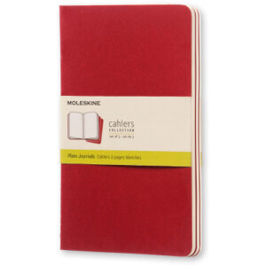 MOLESKINE Notizheft Cahier            A5 103-8     blanko, rot            3 Stück