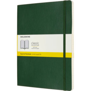 MOLESKINE Notizbuch XL SC        25x19cm 600073    kariert, myrtengrün, 192 S.
