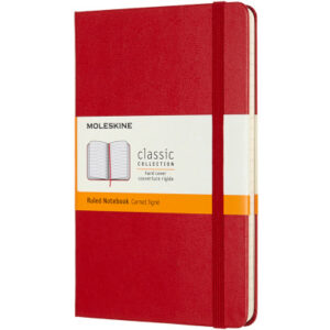 MOLESKINE Notizbuch Medium   18,2x11,8cm 626628    liniert, scharlachrot, 208 S.