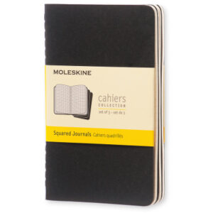 MOLESKINE Notizheft Cahier            A6 704901    kariert, schwarz       3 Stück
