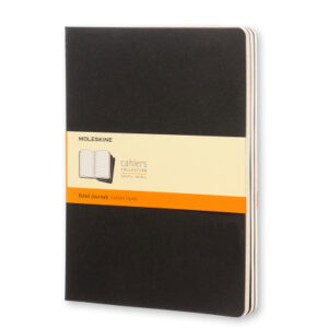MOLESKINE Notizheft Cahier XL    25x19cm 705014    liniert, schwarz       3 Stück