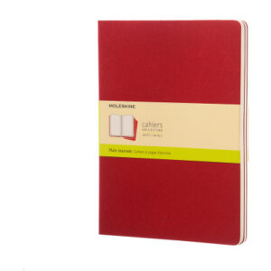MOLESKINE Notizheft Cahier XL    25x19cm 931090    blanko, rot            3 Stück