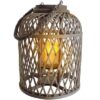 NÄVE      Solar LED-Leuchte PETRUS  29cm 185268514 braun, Solar, LED