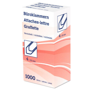 NEUTRAL   Büroklammern Nr. 4 6214      32mm vernickelt 1000 Stk.