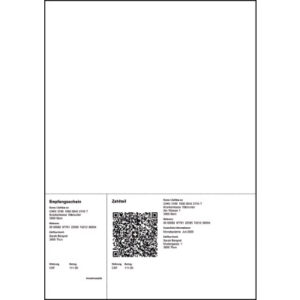 NEUTRAL   Einzahlungsschein QR-Code   A4 88315748  perforiert, 90g, 1000 Stück