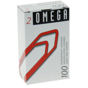 OMEGA     Büroklammern Gr.2 2/100     vernickelt, 24mm     100 Stück