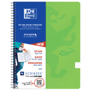 OXFORD    Touch               Spiralheft 400118800 A4, liniert 70 Blatt, hellgrün