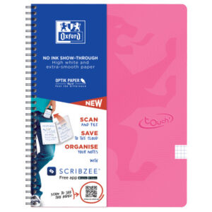 OXFORD    Touch               Spiralheft 400118802 A4, kariert     70 Blatt, pink