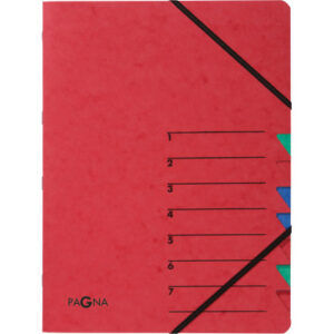 PAGNA     Fächermappe EASY            A4 24061-01  rot                   7 Fächer