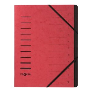 PAGNA     Ordnungsmappe               A4 40059-01  rot                  12-teilig