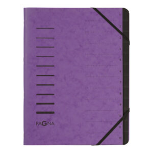 PAGNA     Fächermappe Office          A4 40059-10  aubergine                 1-12