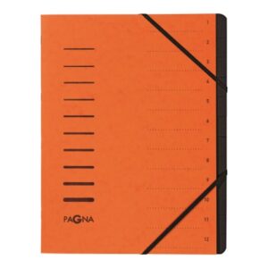 PAGNA     Ordnungsmappe               A4 40059-12  orange               12-teilig