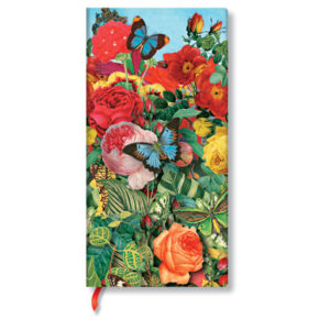 PAPERBLAN Notizbuch Schmetterlingsgarten PB5451-1  90×180mm, liniert, 176 S.