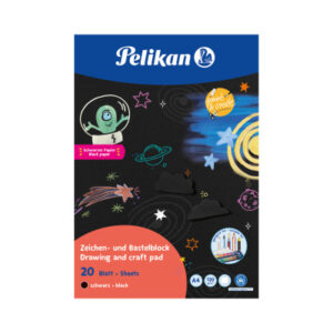 PELIKAN   Zeichen- & Bastelblock 101578    Schwarz           A4, 160 g/m2