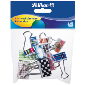 PELIKAN   Foldback-Klammer 700306    assortiert             12 Stk.