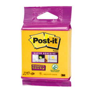 POST-IT   Haftnotizen Würfel     76x76mm 2014-S    Super Sticky neongelb  270 Bl.