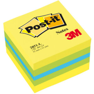 POST-IT   Würfel Mini Lemon      51x51mm 2051-L    3-farbig ass./400 Blatt