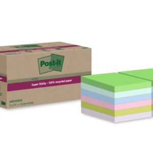 POST-IT   SuperSticky Notes  47.6x47.6mm 622 RSS12 Recycling,assort.  12x70 Blatt