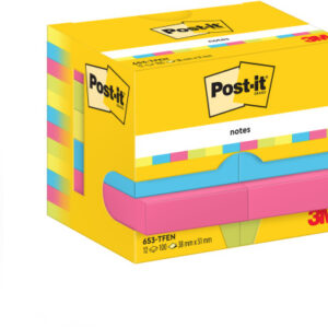 POST-IT   Notes Energetic        51x38mm 653-TFEN  4-farbig          12x100 Blatt