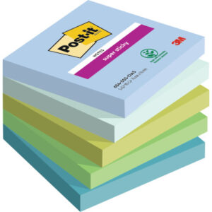 POST-IT   Block Super Sticky Oasis 6545SSOAS 5-farbig, 5x90 Blatt   76x76mm
