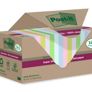 POST-IT   SuperSticky Notes      76x76mm 654 RSSCO Recycling,assort.  18x70 Blatt