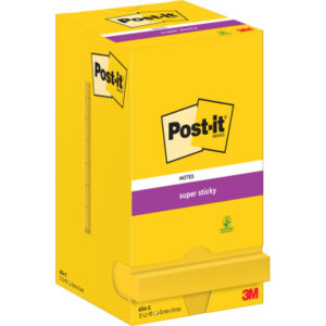 POST-IT   Notes Super Sticky     76x76mm 654-S     gelb               12x90 Blatt