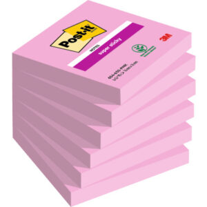POST-IT   Block Super Sticky     76x76mm 6546SSPNK Pink                6x90 Blatt