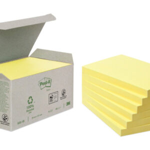 POST-IT   Haftnotizen Recycling 126x76mm 655-1B    gelb               6x100 Blatt