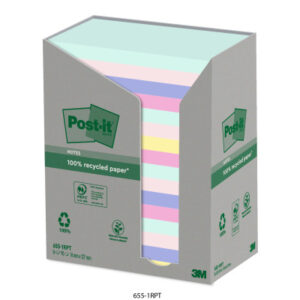 POST-IT   Haftnotizen Recycling 127x76mm 655-1RPT  5-farbig,         16x100 Blatt