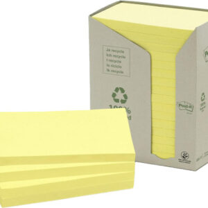 POST-IT   Haftnotizen Recycling 127x76mm 655-1T    gelb, 16x100 Blatt