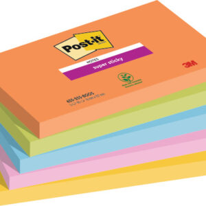 POST-IT   Super Sticky Notes    127x76mm 6555SSBOO 5 Farben            5x90 Blatt