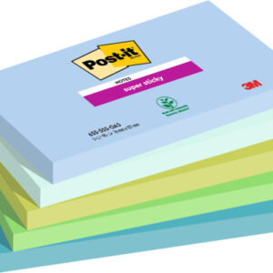 POST-IT   Block Super Sticky Oasis 6555SSOAS 5-farbig, 6x90 Blatt  127x76m