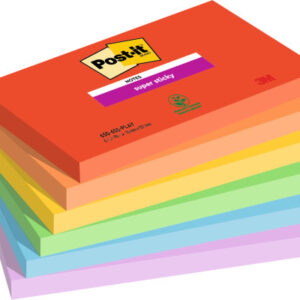 POST-IT   Super Sticky Notes    127x76mm 6556SS    PLAYFUL Collection  6x90 Blatt