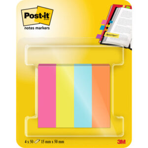 POST-IT   Page Marker            15x50mm 670-4-POP 4 Farben         4x50 Streifen