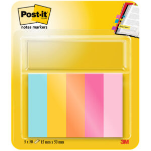 POST-IT   Page Marker          15mmx50mm 670-5-BEA 5 Farben         5x50 Streifen