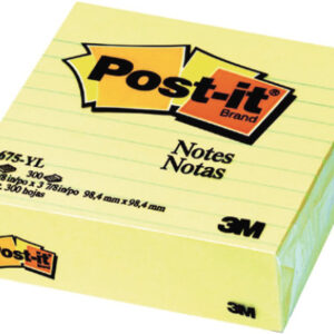 POST-IT   Haftnotizen          100x100mm 675-YL    gelb, 300 Blatt, liniert