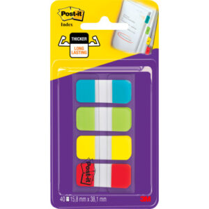 POST-IT   Index Strong schmal    16x38mm 676-ALYR  4-farbig            4x10 Stück