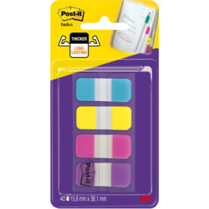 POST-IT   Index Strong schmal    16x38mm 676-AYPV  4-farbig            4x10 Stück