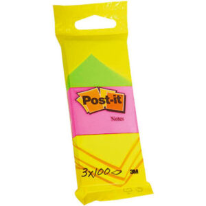 POST-IT   Neon Notes             38x51mm 6812      3 Farben ass.        100 Blatt